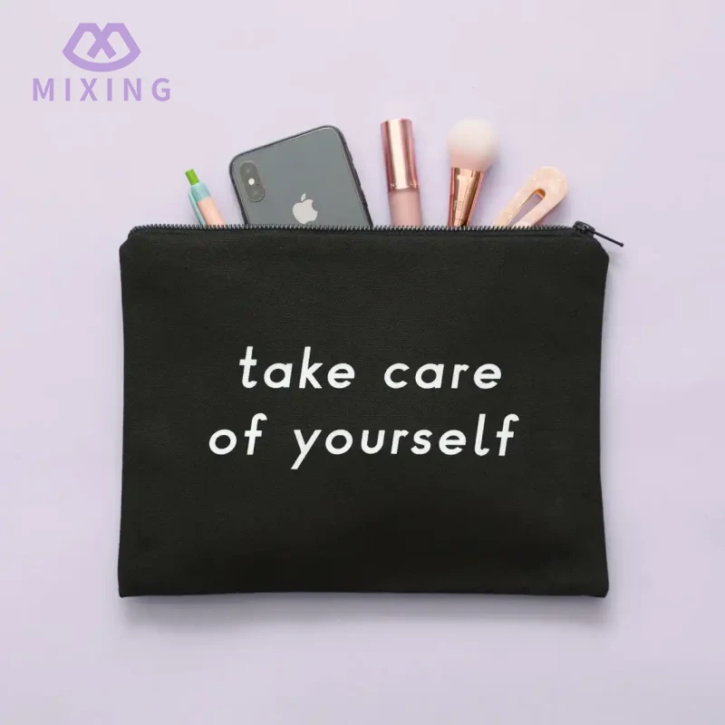 Neceser de algodón negro