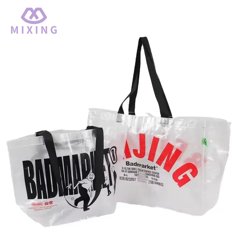 Bolsa de asas tejida de PP transparente