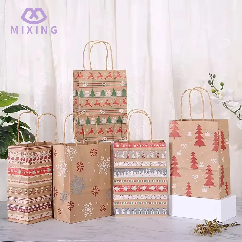 Bolsas de regalo de Navidad de Kraft